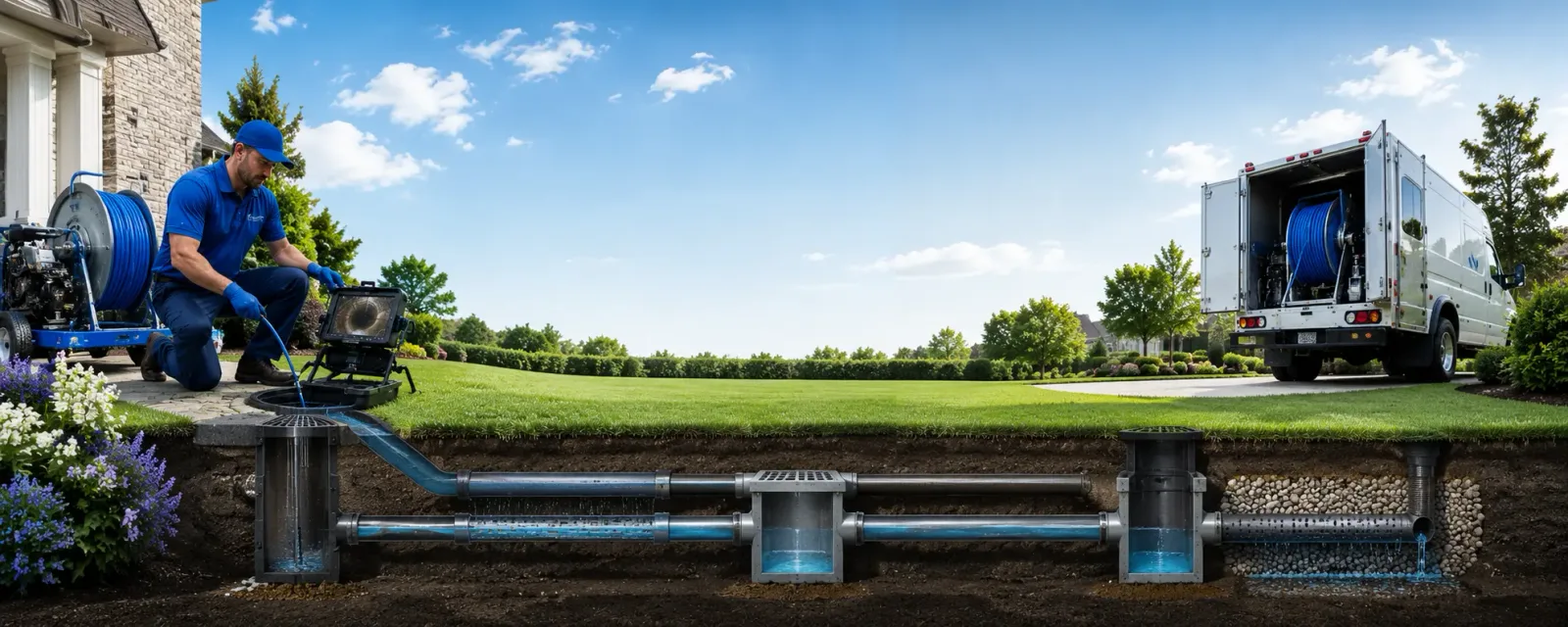Outdoor drain cleaning information for Clarksburg, OH